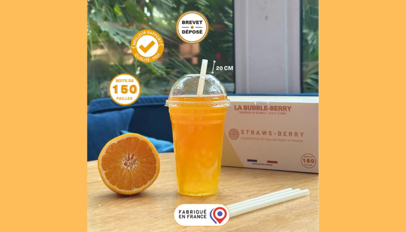 Straws-Berry, des pailles pour bubble tea en fibres végétales françaises !